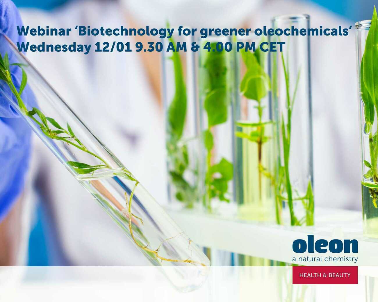 (Re)watch our webinar 'Biotech for greener Oleochemicals?'
