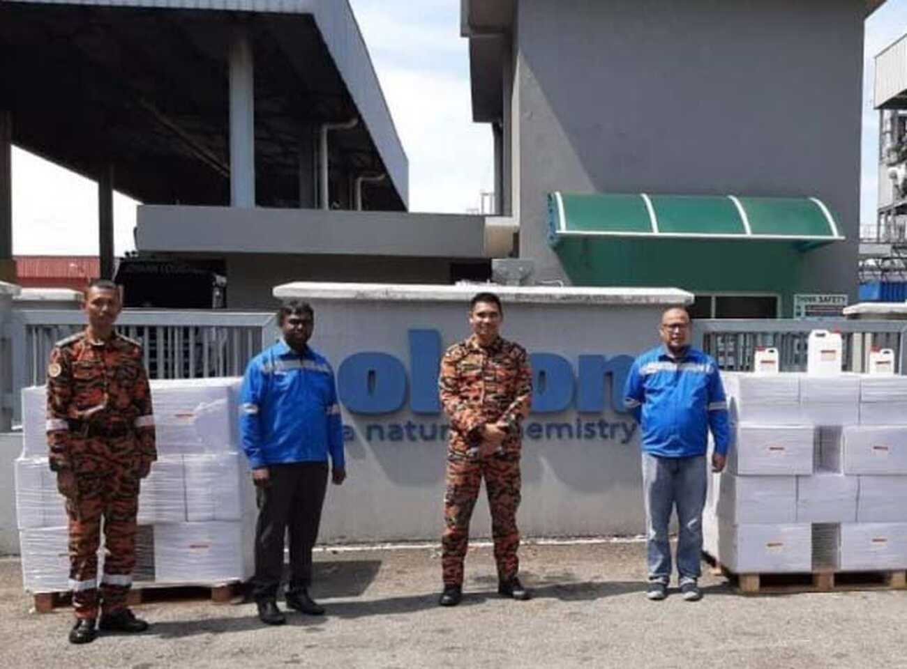 6.500 liter of hand sanitizer distributed to Malaysian healthcare organizations